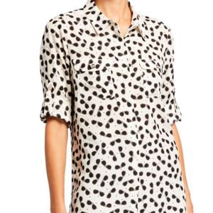 NWT Karl Lagerfeld Blouse with Sunglasses Print